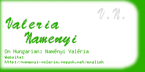 valeria namenyi business card